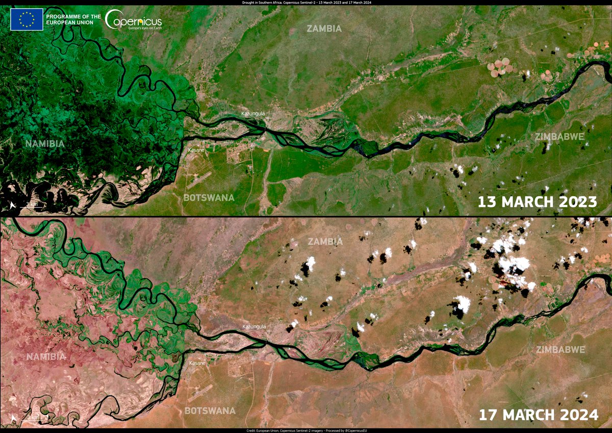 The ongoing #drought in Southern #Africa is devastating soil moisture and crops and exacerbating environmental and humanitarian crises. Modern civilization cannot support itself without huge amounts of #freshwater.