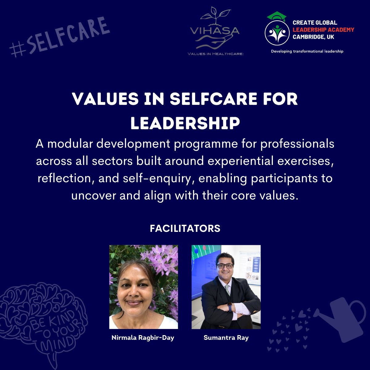 Members of the CREATE Global Leadership Academy have access to many benefits. This week, we are thrilled to extend a special invitation to all CREATE members to an enriching opportunity to delve into the essence of self-care and leadership through our upcoming 'Values in Selfcare…