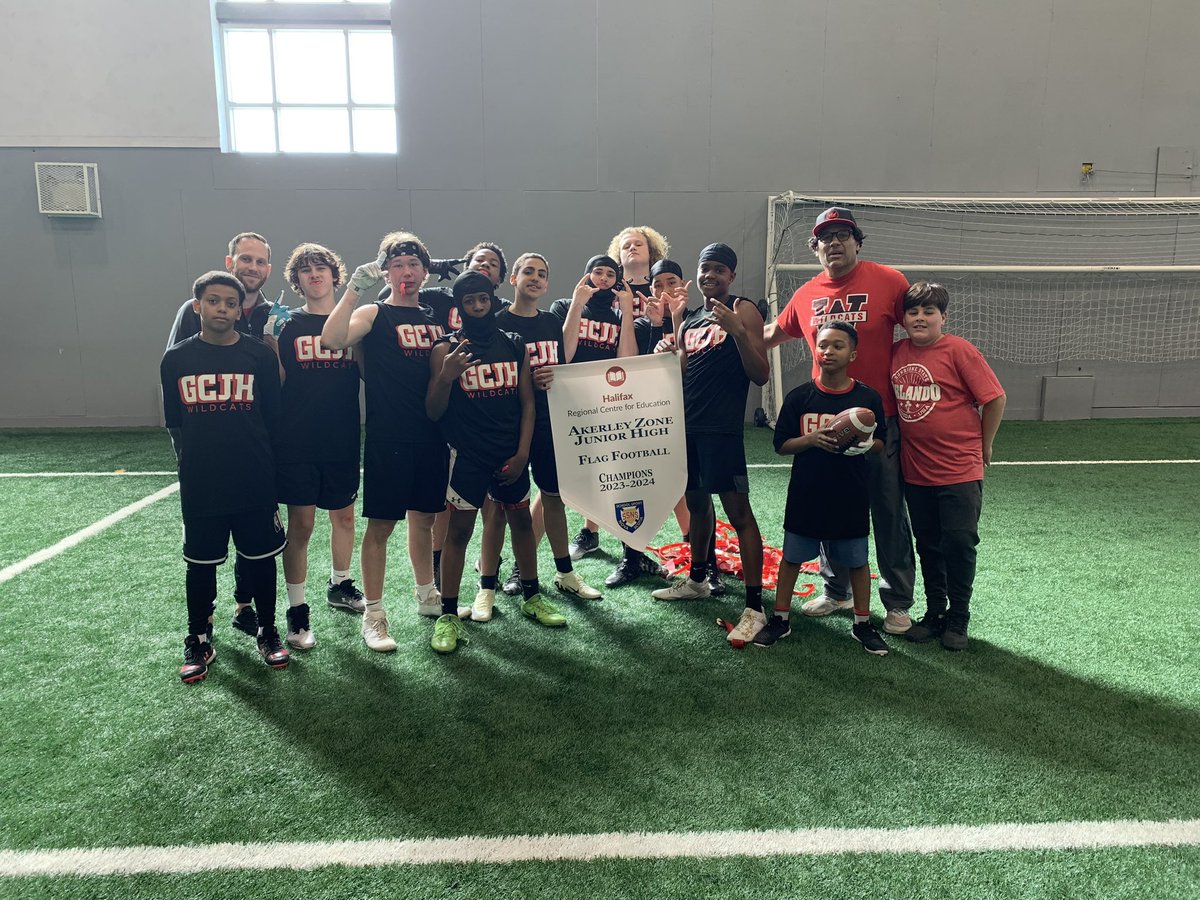 Congratulations to our Male Identifying Flag Football team on bringing home the banner today ! Shout out to Mr Warren &amp; Mr Crawley for coaching the team ! <a href="/HRCE_JHsports/">JH Sports</a>