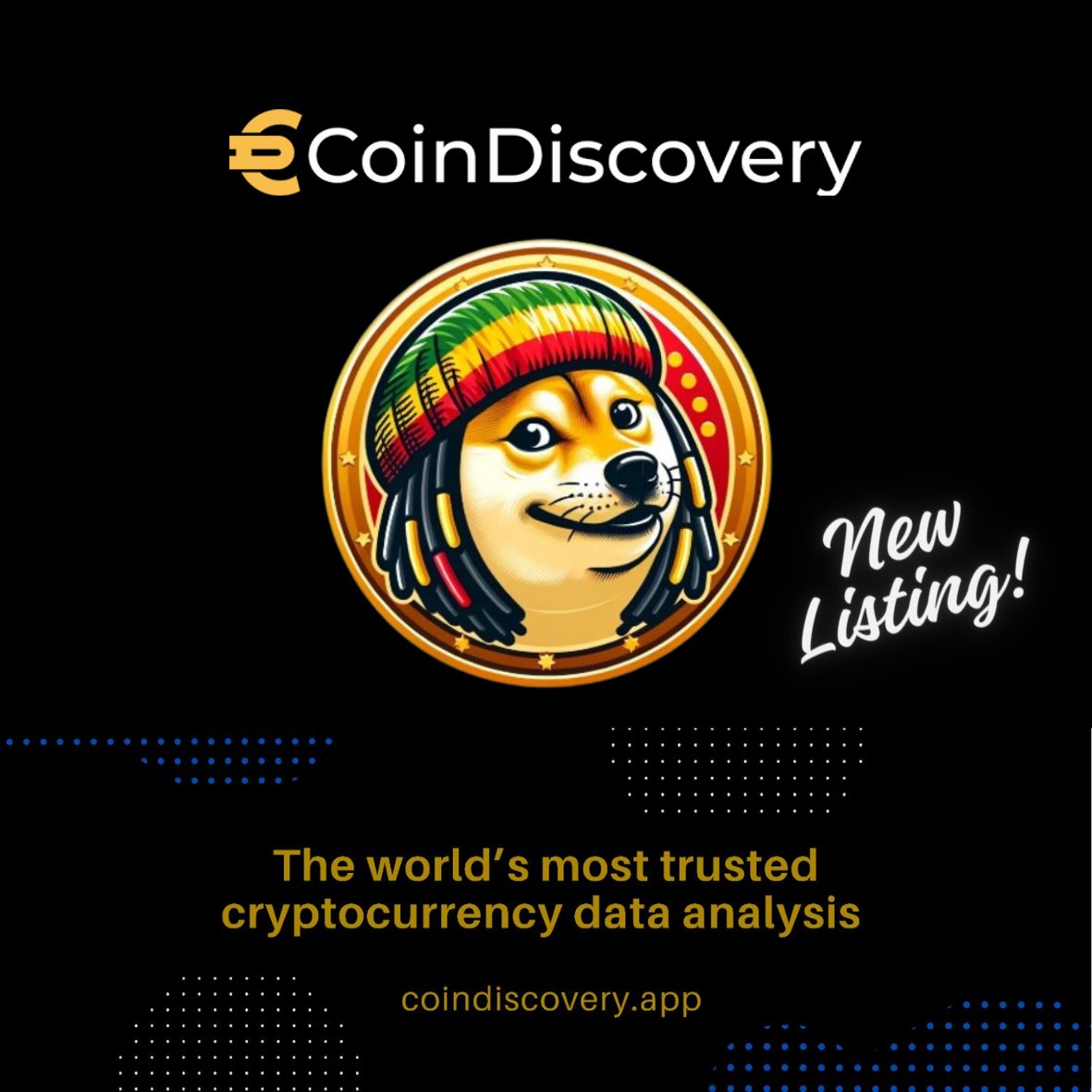 DogeMarleyMeme's tweet photo. Shout out to @CoinDiscoveryy our community has finally got this listing, we also have another listing announcement coming VERY SOON!❤️💚💛 #Doge #DogeMarley #MemeCoinSeason #LFG https://t.co/gdVha535Hi