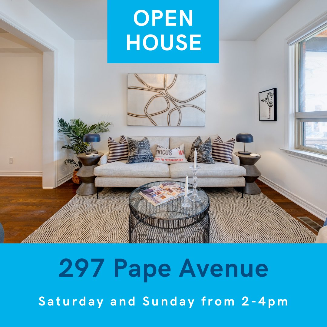 Discover the magic of these wonderful homes during our open houses this weekend, Saturday and Sunday from 2pm-4pm. 

🏡 245 Carlaw Avenue Suite 509A
🏡 297 Pape Avenue

l8r.it/3qCc