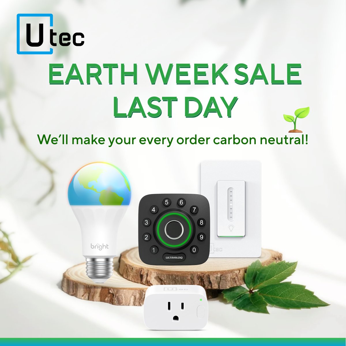 🌍 Last chance to make a difference with
your purchase! Our Earth Week Sale ends tonight!
Don't miss out on up to 25% off & your chance to
support global sustainability with every order🌱💚

🔜 u-tec.com/pages/u-tec-ea… 

#EarthWeek #smarthome #smartlock #ecofriendly #carbonoffset