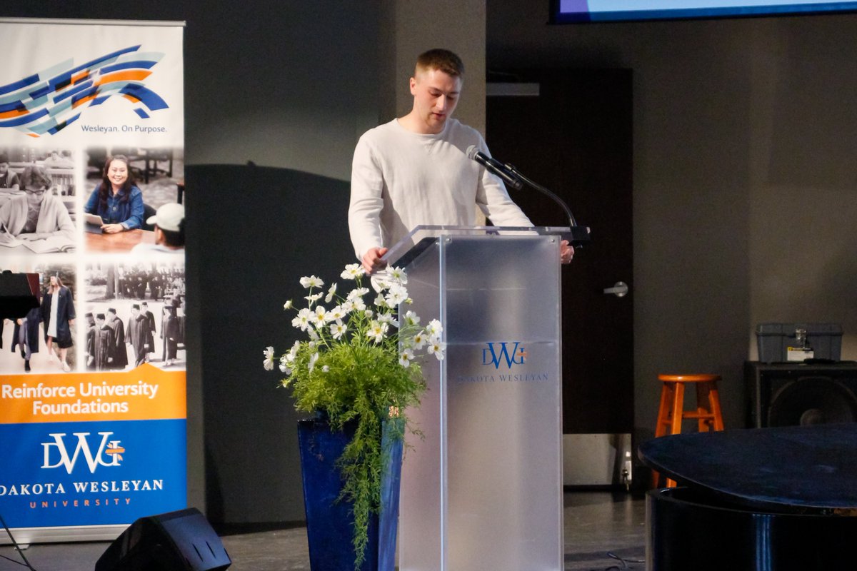 DakotaWesleyan's tweet photo. On April 25, DWU celebrated Founders Day, our 139th birthday. It was a time for reflection on our history of boldness, inclusivity, leadership, and place. We also recognized our DWU graduating seniors. #BleedBlue https://t.co/4EWl0aSqb6