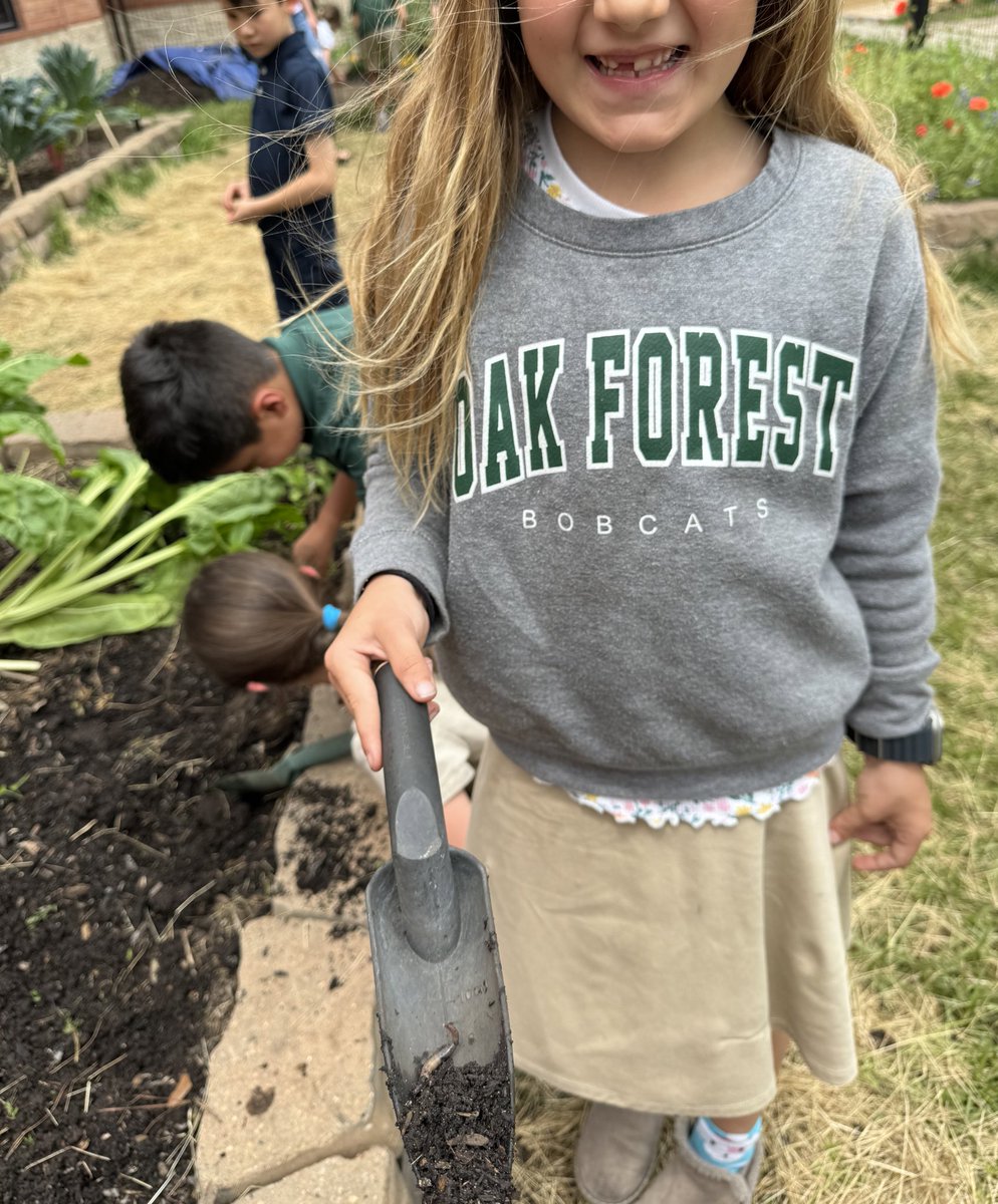 Students illustrated beautiful technical drawings ✍🏽 of ladybugs 🐞, amended our new watermelon bed 🍉, and found some decomposer while digging 🪱 Its been another successfully #gardenday! @OakForestES @HoustonISD @readygrowgarden #elementaryscience #schoolgarden