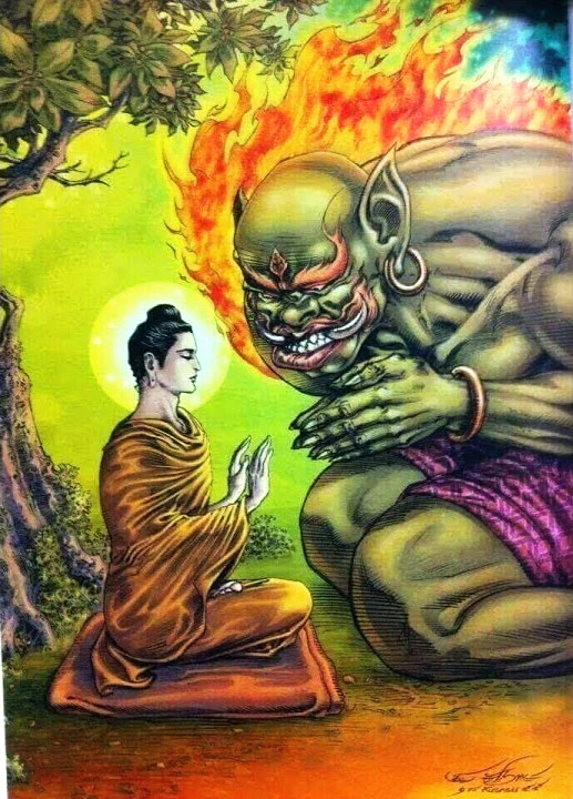 At Sāvatthī.

Now at that time the Sun God had been seized by Rāhu, lord of Asurs. Then the Sun God, recollecting the Buddha, at that time recited this verse:

> “Homage to you, Buddha, hero! You’re everywhere free. I’ve wandered into confinement: be my refuge!”