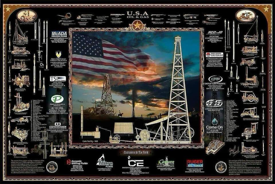 This print, “Champions In The Field “ 24”x36” is one example of a variety of Gary Crouch prints in the Oil and Gas section at page 1 available for purchase at crouchHistoryArt.com #oilandgasindustry #oilandgasassociation #oilandgasconvention2024