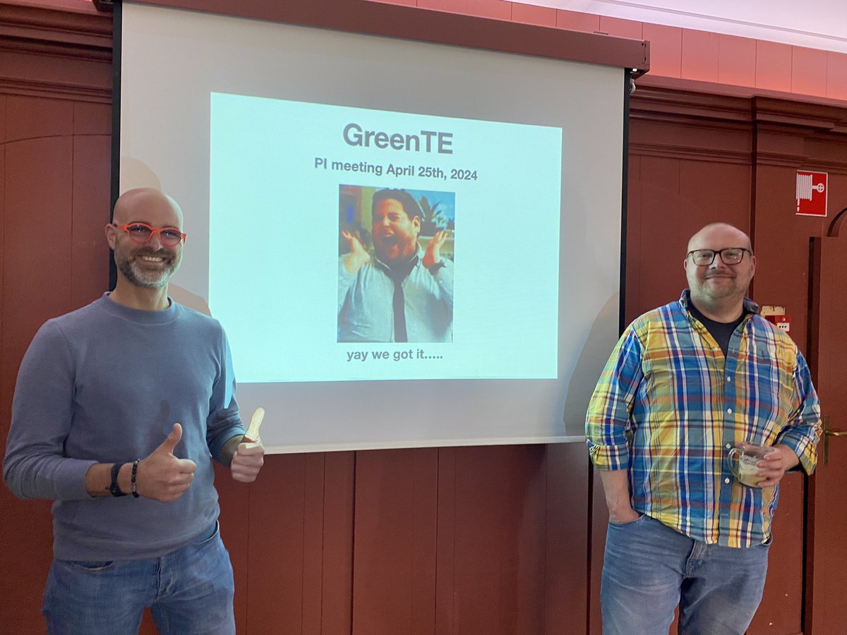 We had our first PI meeting with the GreenTE program in Utrecht. Time to celebrate the funding of the Gravitation program and prepare for the start after the summer. Many thanks to the program initiators and leaders @dolfweijers and @GreenMechanobio
