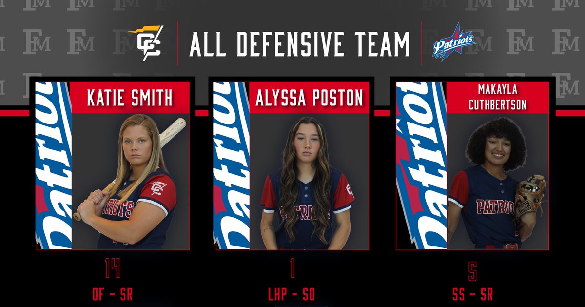 ALL-DEFENSIVE TEAM 

Congratulations to Katie Smith, Alyssa Poston, and Makayla Cuthbertson on being named to the 2023-24 All-Defensive Team ‼️ #SwampEm #GoPatsGo