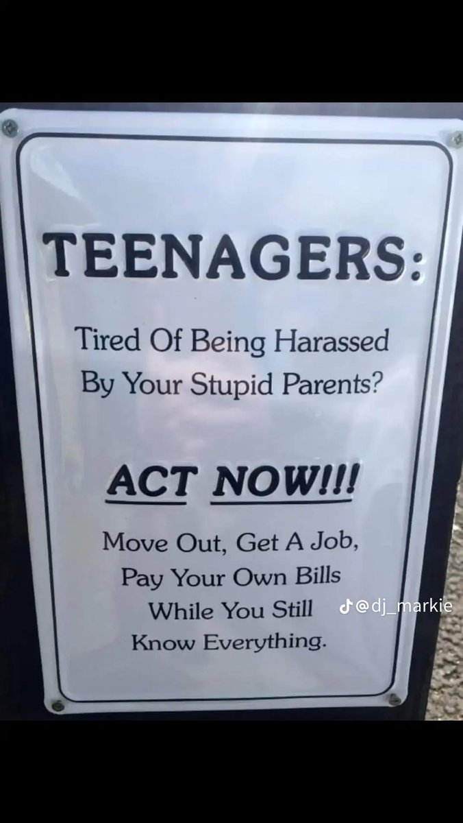 #Teenagers who don't want to be parented