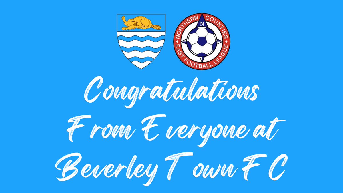 Superb from @parkgatefc who ran a magnificent league campaign, coming out on top as @NCEL 1 Champions. Huge congratulations to you from us all at Beverley Town for your deserved title victory👏