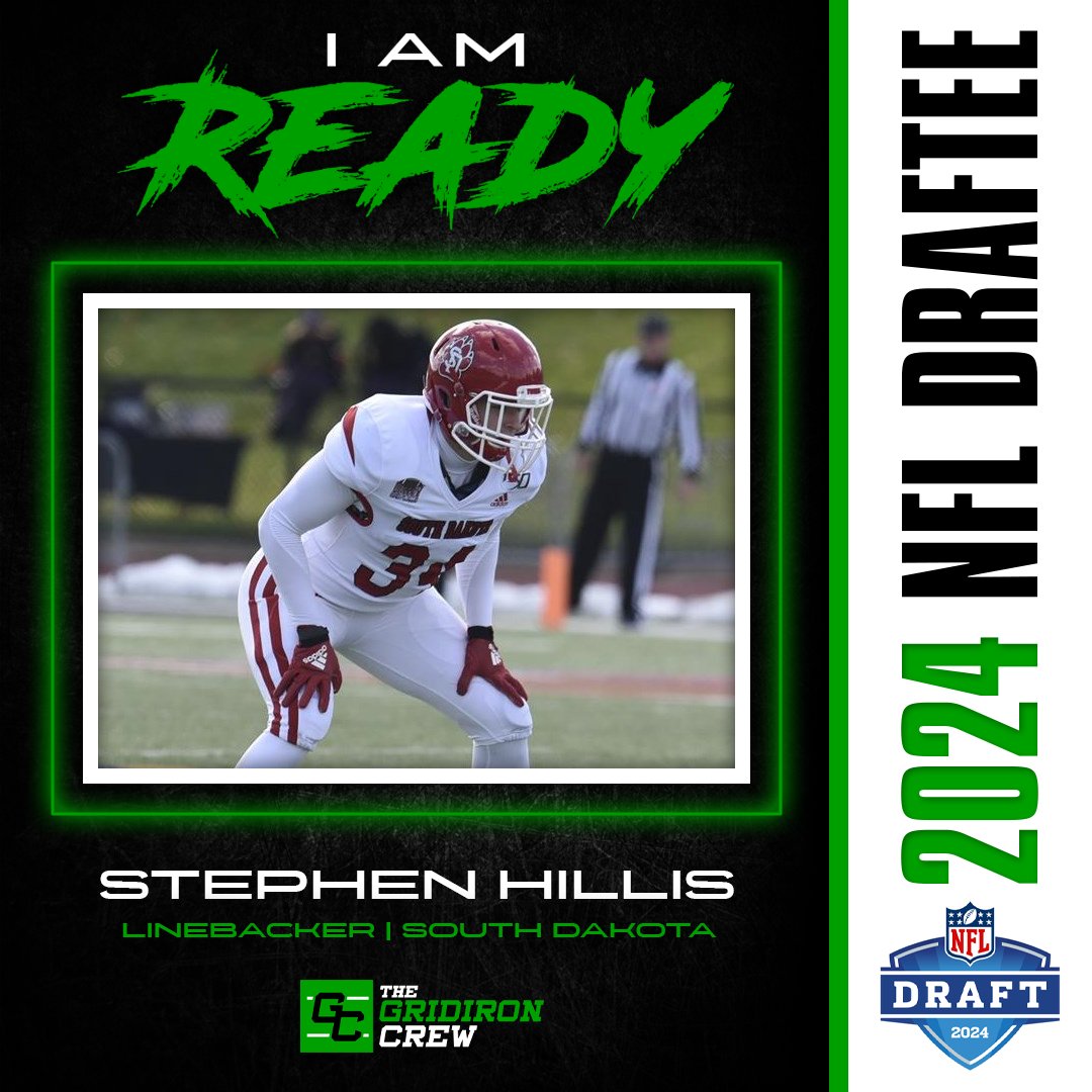 The 2024 NFL Draft is now 4 hours away! The Gridiron Crew is ready. The 6’2 245lb former South Dakota Coyote Linebacker is ready. Let’s find out what lucky team strikes gold with Stephen. #thegridironcrew #nfldraft2024📈 #NFL thegridironcrew.com/player/Stephen…