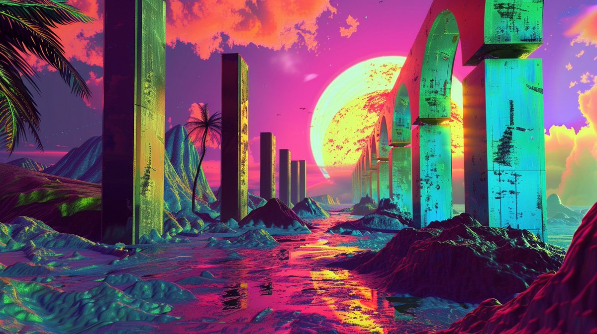 Vaporwave Vibes...

#retrowaveaesthetic #vaporwave #dreamwave #chillwave #scifiart
#synthwaveart #retrowaveart #AIArtworks #aiartcommunity #AIart #midjourney