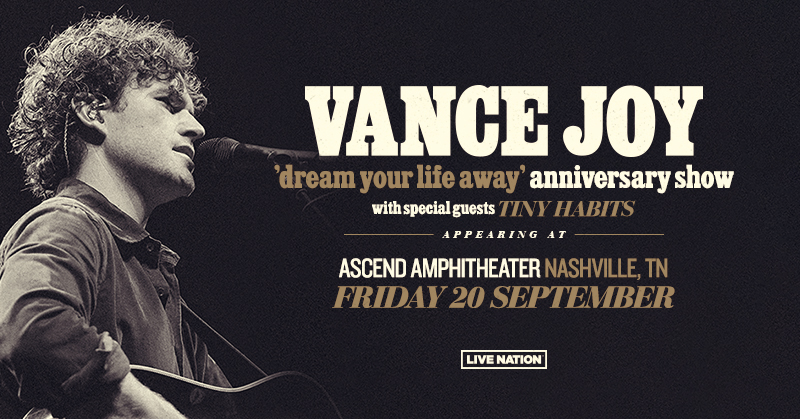 Excited to announce a very special 'dream your life away' Anniversary Show from @vancejoy at Ascend Amphitheater on Friday, September 20th! Tickets on sale Friday, May 3rd @ 10AM!