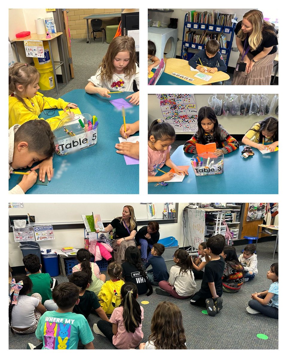 Columbine's Ms. Owens taught a Someday lesson to 1st grade. Students designed future plans, just in time for our Career Fair next week! @KarlaAllenbach #SkylineCommunityStrong #StVrainStorm @SVPriorityPrgms