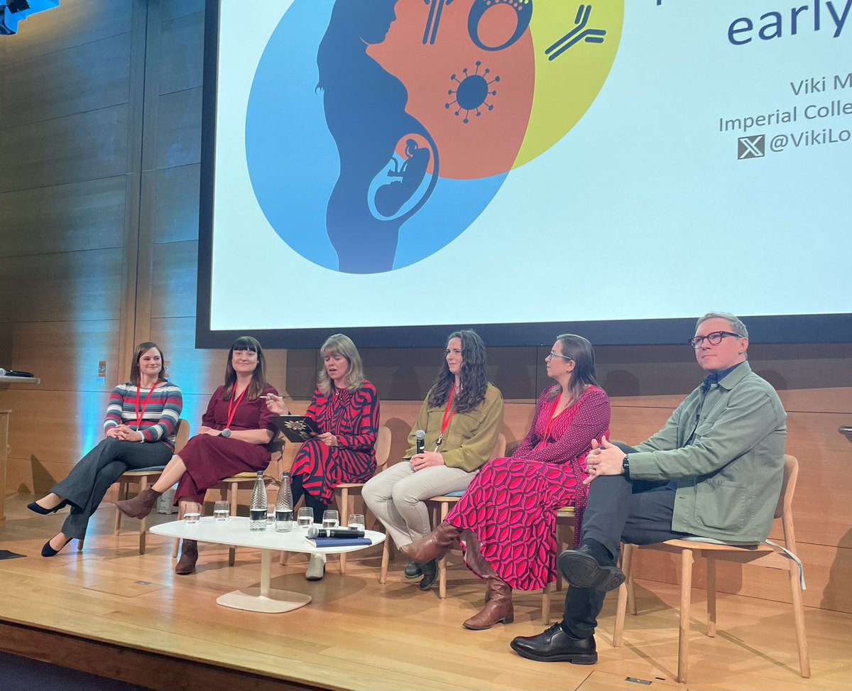 britsocimm's tweet photo. Thank you to our audience &amp; wonderful panel at tonight’s #WorldImmunologyDay public event, co-organised with @TheCrick &amp; @NatRevImmunol, on ‘Immunity in pregnancy and in early life - lifelong impact on health’🤰

So much insightful &amp; fascinating questions &amp; discussion! https://t.co/HBMyW3vbmk