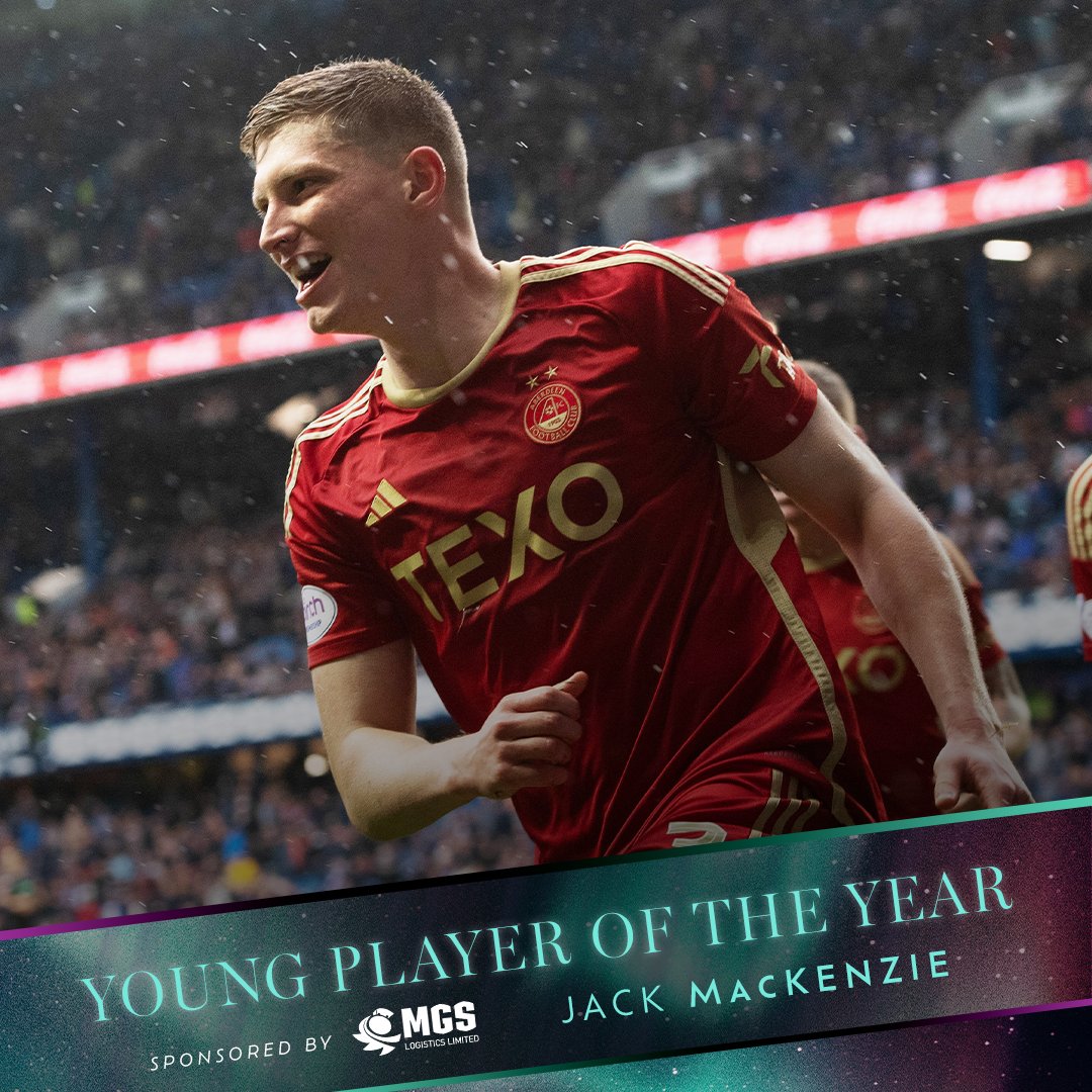 Jack MacKenzie has been named as our Young Player of the Year, sponsored by MGS Logistics. Congratulations Jack 👊 #StandFree 🔴