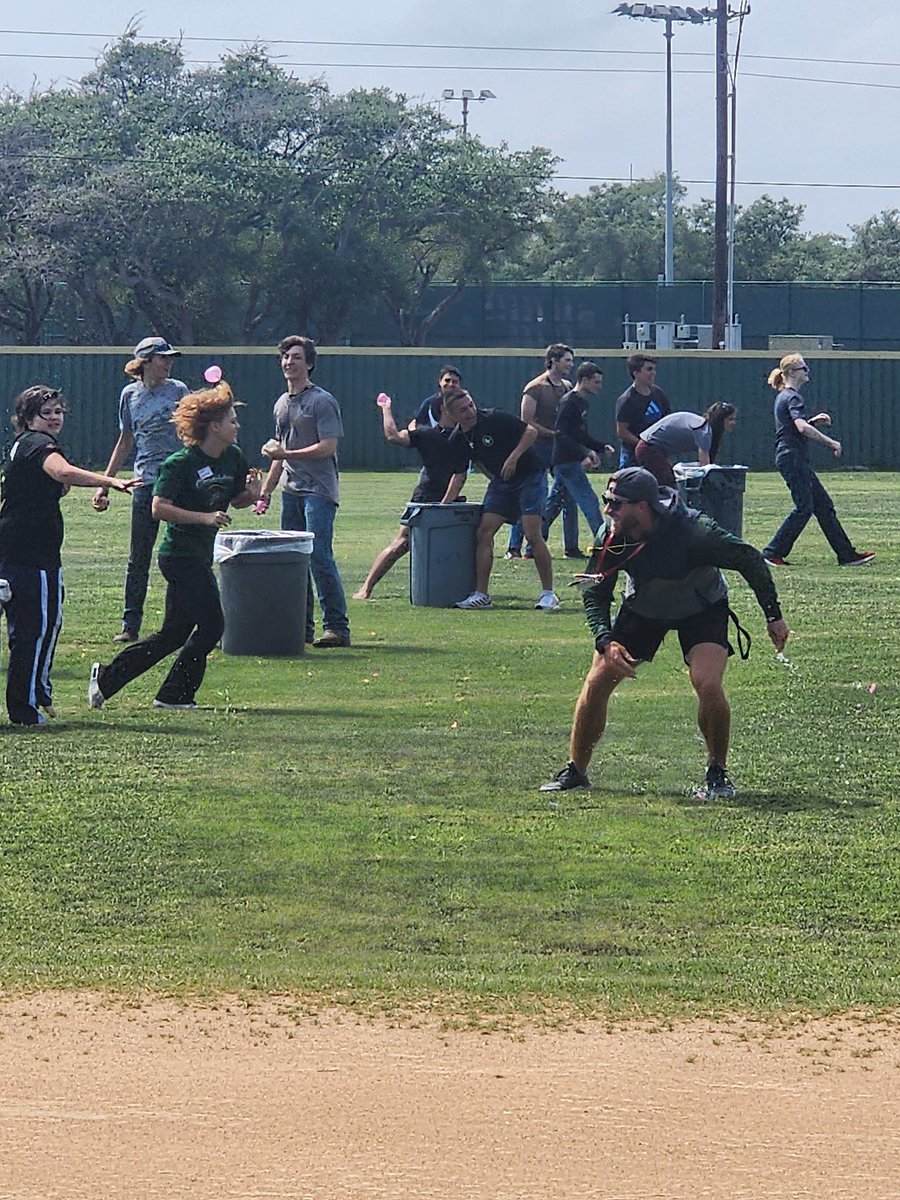Attendance incentive  - Water balloon fight.  <a href="/R_FHSPirates/">Rockport-Fulton High School</a>