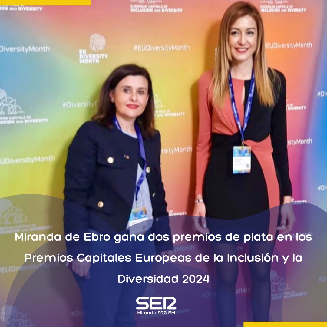 🏆 Miranda de Ebro se lleva dos premios de plata en los Premios Capitales Europeas de la Inclusión y la Diversidad 2024, destacando en municipios de menos de 50.000 habitantes y en la lucha contra la violencia de género. #Inclusión #Diversidad #MirandaDeEbro 🌍✨