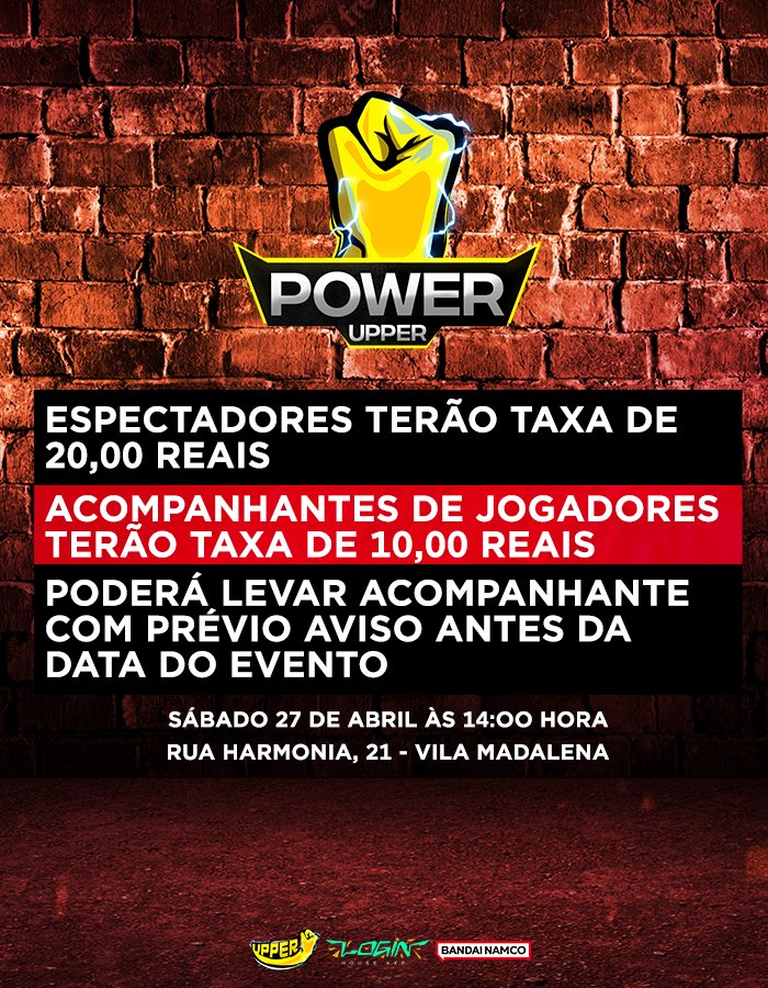 👊 2 dias para o primeiro Dojo da Upper !!
Apoio @BandaiNamcoBR 
Local @loginhouseexp 

Co produção @TRTChamp @flowgamespdc - organizando Campeonato de Street Fighter6

Link de inscrição no cometário 
Inscrição até as 23h do dia 26