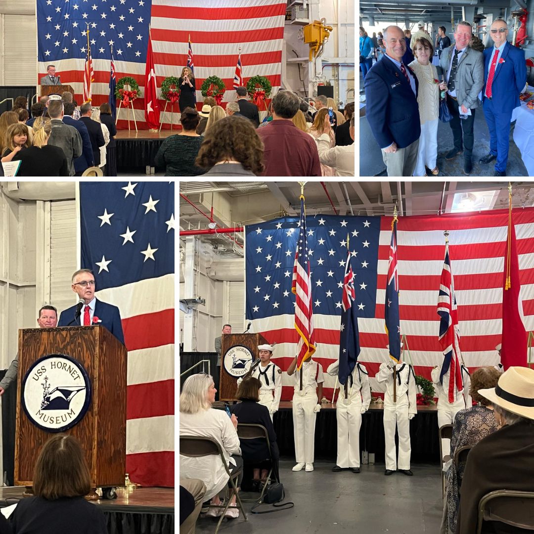 Today on ANZAC Day, we remember the courage and sacrifice of the ANZACs who fought at Gallipoli and beyond. 

To honor this occasion we came together for a commemorative service last Sunday April 21st, at the @USSHornetMuseum.

Thank you to all who attended. Lest we forget.