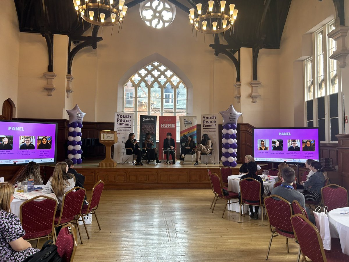 We were delighted to be in Ulster University Magee campus today for the Youth Peace Summit. 🕊️ Young people engaged in meaningful conversations around political education, mental health, women in peace building & more!