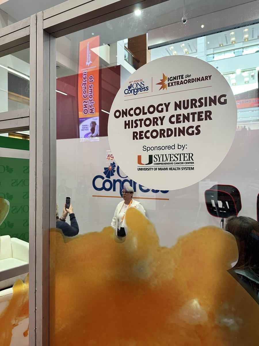 Thank you @SylvesterCancer for sponsoring and supporting the @oncologynursing History Center Recording Booth at #ONSCongress #dedicatedtooncologynursing