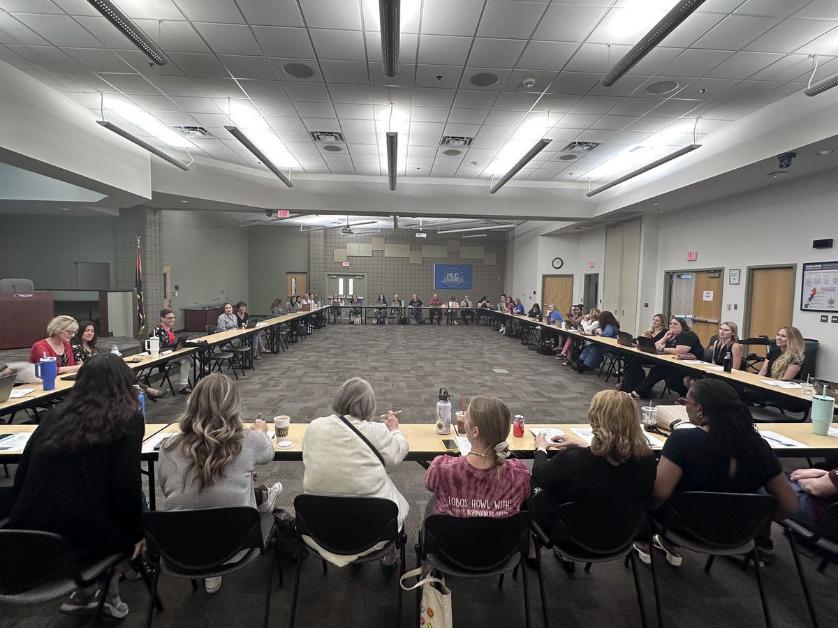 The end-of -year ALL Counselor meeting is today. Denise Darre, Lead Counselor for Deer Valley, leads this incredible group of support educators. Our 60+ counselors advocate for and improve outcomes for students across all grade levels. @DVUSD