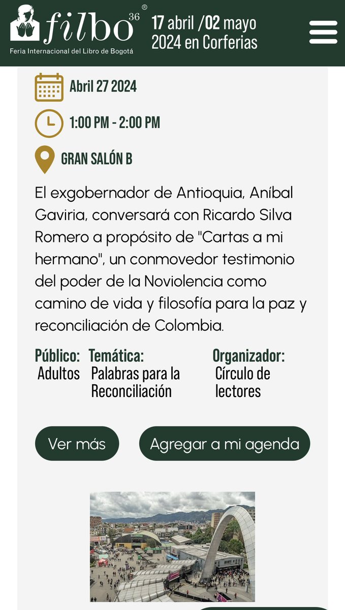 La Feria del libro de Bogotá (@FILBogota) como lugar de encuentro y reflexión. Invitados este sábado desde la 1:00pm a la conversación que tendré con @RSilvaRomero. Creemos en la fuerza de los argumentos.