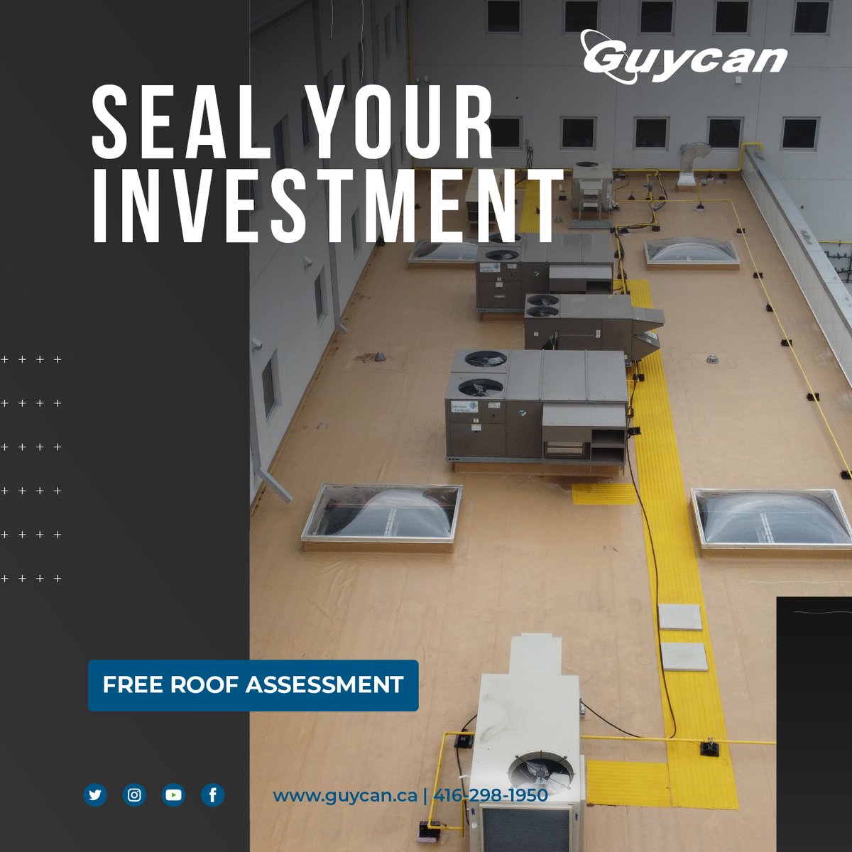 Guycanltd's tweet photo. Your commercial property is a major financial commitment.  A strong roof is the first line of defense, protecting your business from costly leaks, weather damage, and potential safety hazards. ️Invest in peace of mind with a top-quality commercial roof. https://t.co/Bcr9YmW7f1 https://t.co/x6EXlhABLN
