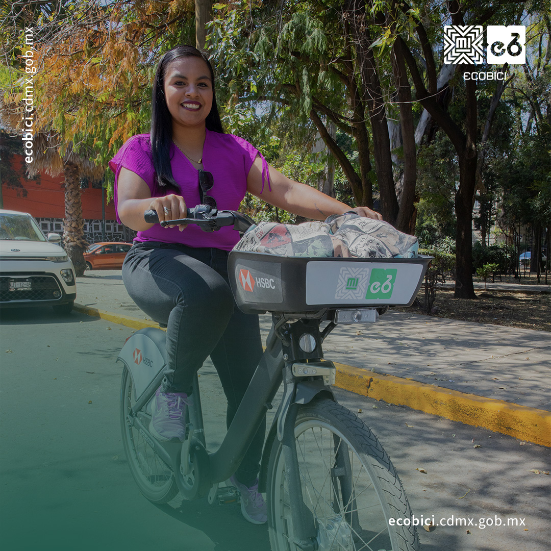 Recuerda que las ECOBICI están diseñadas para transportar a una sola persona, por seguridad, no subas a nadie más. ☝🏼🤨 #SeguridadVial #ECOBICI #Bicicleta