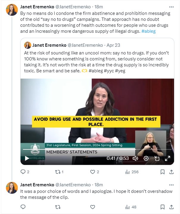 Imagine apologizing for encouraging kids not to do drugs. Last week I agreed with a very good statement in the Legislature from my critic, a rare example of cross-party agreement and collaboration. Now the radical NDP party base requires an apology for encouraging kids not to…