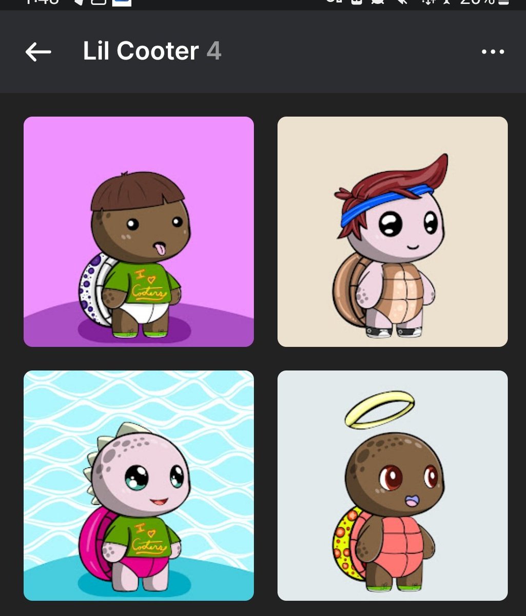NFT season is here. 
Started packing my bags with these cuties. Might keep some for my kids. <a href="/LilCooters/">Lil Cooters</a>