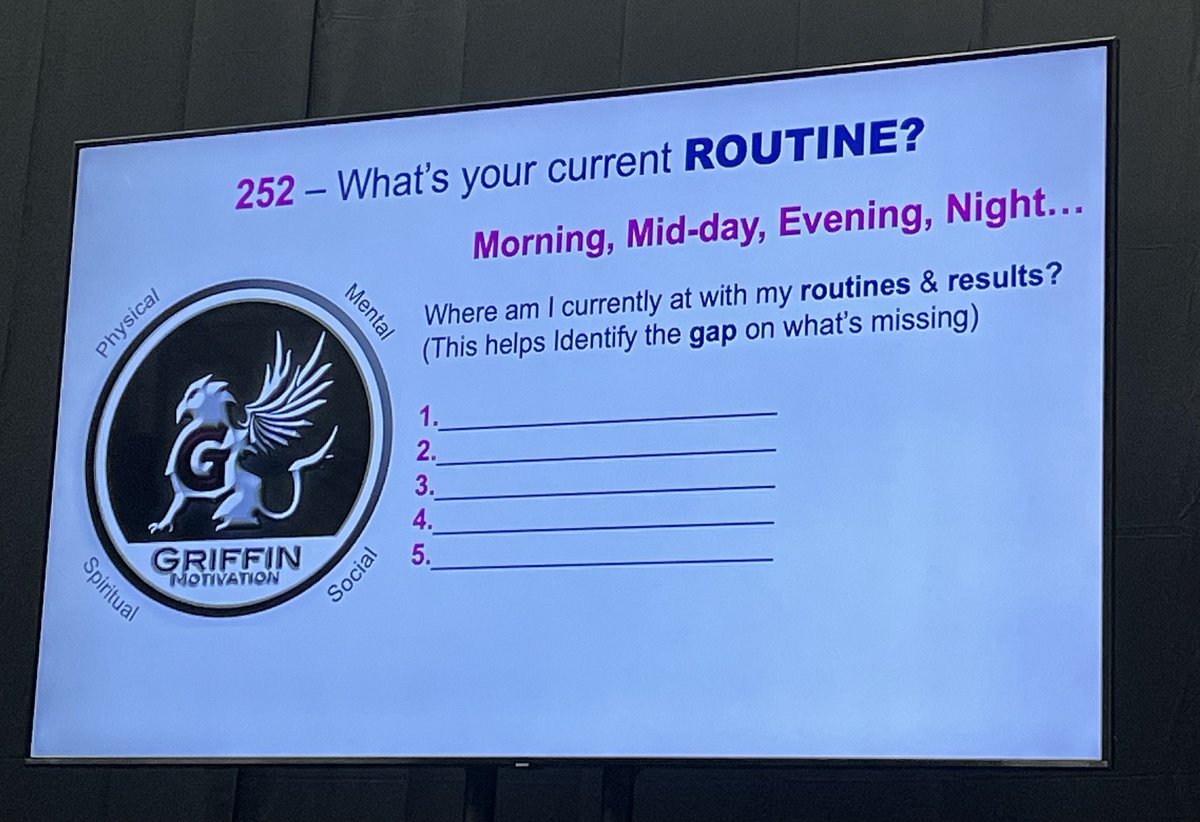 CoachKaterina's tweet image. Another gem from Jeffrey Griffin: 
✨Routine is what makes the great athletes the greatest, the best writers famous, the best actors immortal... it comes down to simple yet vital routines. 🙂  #IgnitionPoint