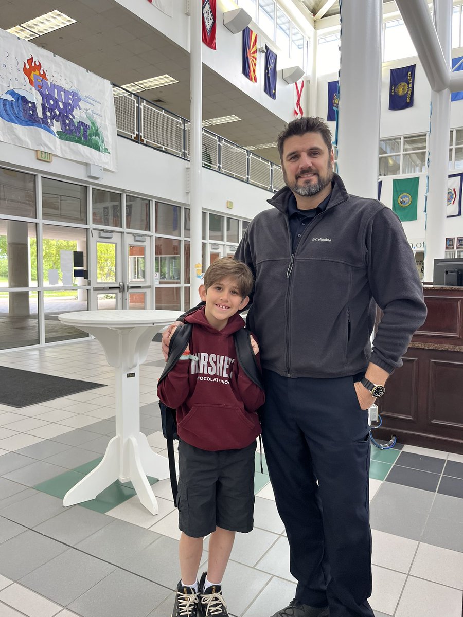 I had my twin with me @OceanLakesHS ! Bryan presented at @cfescolts for career day & then brought him to me. My students & coworkers were amazing and even my 'A day' students stopped by. He is begging me to go back!
#bringyourchildtoworkday #STEM #Connect4 #readyforhighschool