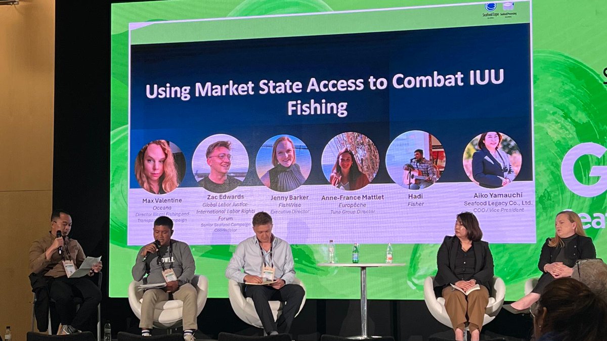 Migrant fishers in Taiwan's fleet called on the world’s biggest seafood brands, retailers + investors to support #WifiNowForFishersRights at @SeafoodExpo_GL 💪🏾🛜

#ForcedLabor #IUU #UnionStrong 
globallaborjustice.org/portfolio_page…