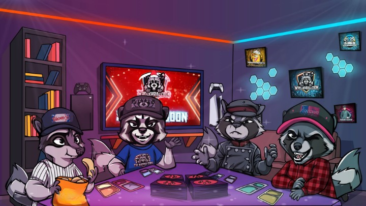 looking for a cool #raccoonclub? #artgallery💞 #commissionsopen #raccoonart  #digitalart #illustration #artist #cartoons #GraphicDesigner #youtube #xbox #fortnite #animeartworks #vtubers #characterdesign #artworkdesign #bannerdesign #twitch #twitchaffilited #smallstreamersconnect