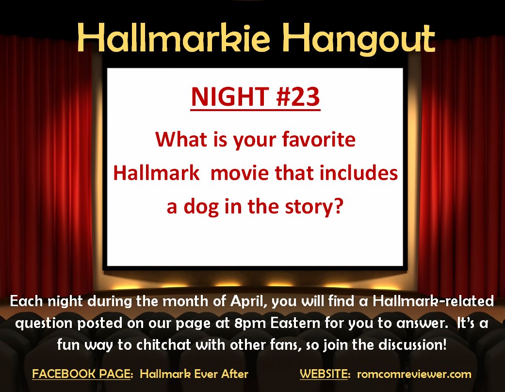 RomComReview1's tweet image. Here's tonight's question.
#Hallmarkies #HallmarkFans #HallmarkGame #HallmarkMovies #HallmarkChannel