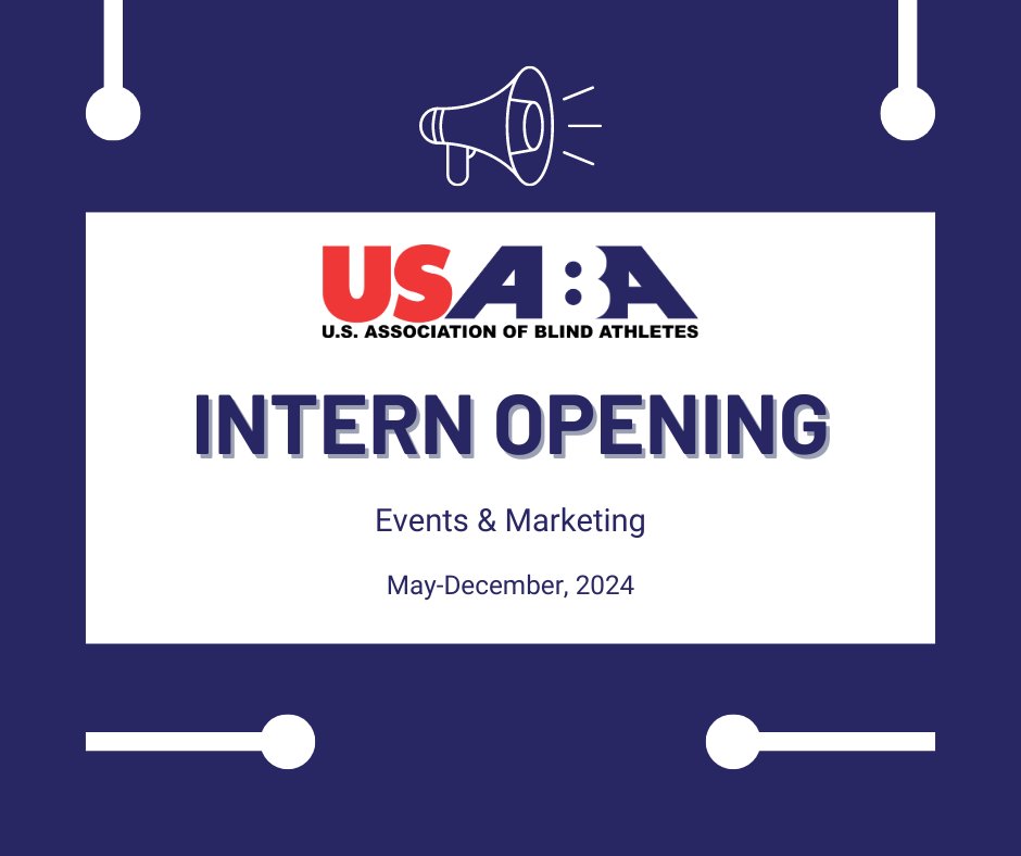 📣 INTERN OPENING 📣 USABA is seeking an Events & Marketing Intern through December 2024 to assist with our events and marketing planning pre- and post-Paris 2024. Position description at usaba.org/usaba-event-ma…