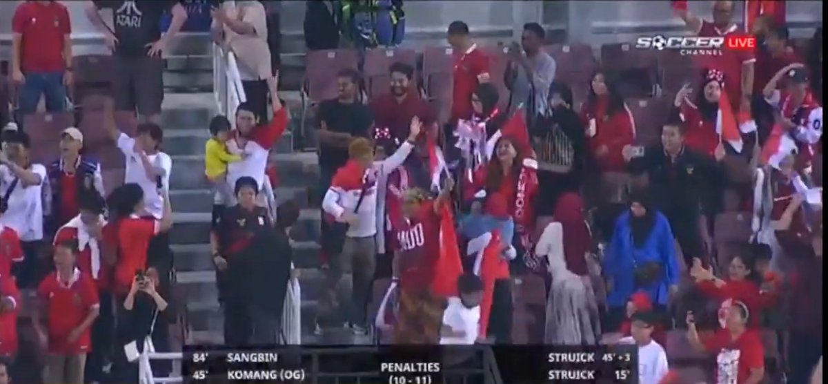 Janitraprn's tweet photo. Merinding nonton penalti Indonesia.. Congrats U-23! @Indonesia made history today! https://t.co/6MV1ELxMyP