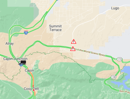 SBCO: 🚨TRAFFIC ALERT🚨in HESPERIA by SUMMIT VALLEY RD 👉BOTH NB/SB LANES CLOSED. Due to traffic incident. Unknown duration. Plan your route to avoid delays. #Caltrans8