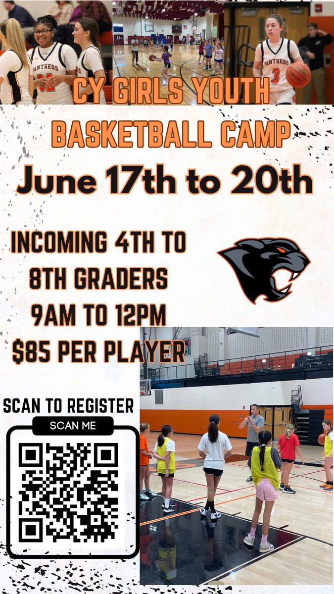 Camp registration is open for business!! Sign up today for a great week of basketball 👇👇🏀⚫️ #CYLikeAGirl