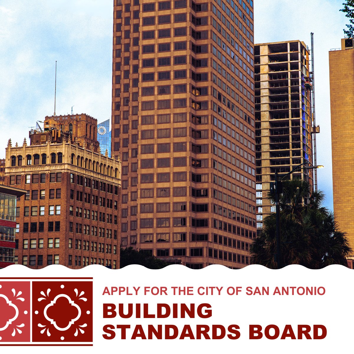 The City of San Antonio is seeking applicants for its Building Standards Board. The deadline to apply is Friday, May 3, 2024. Experienced architects, engineers, veterans, social workers and general contractors are encouraged to apply. Apply now: sa.gov/Directory/News…