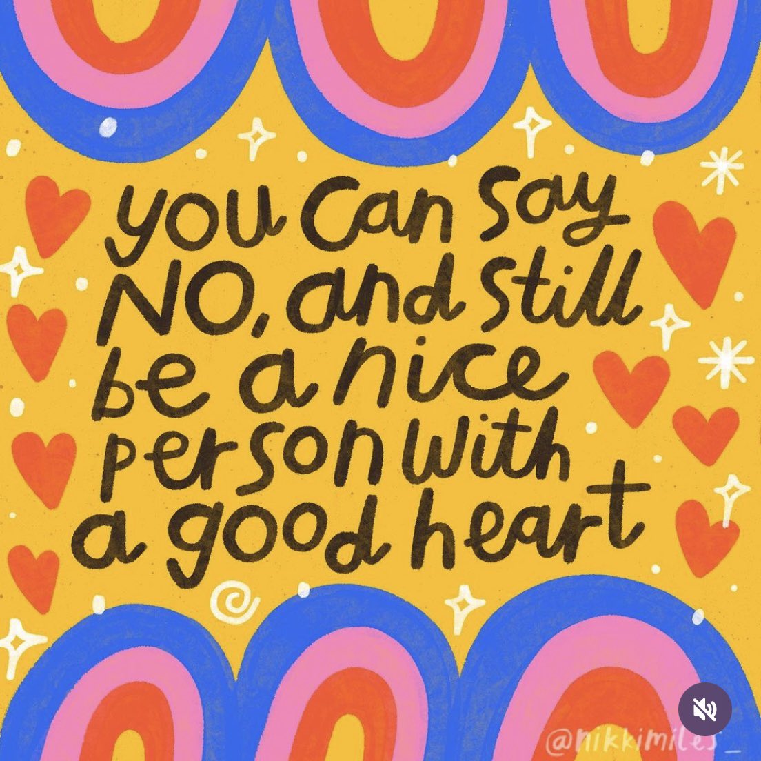 You can say No and still be a nice person with a good heart Image: instagram.com/nikkimiles_