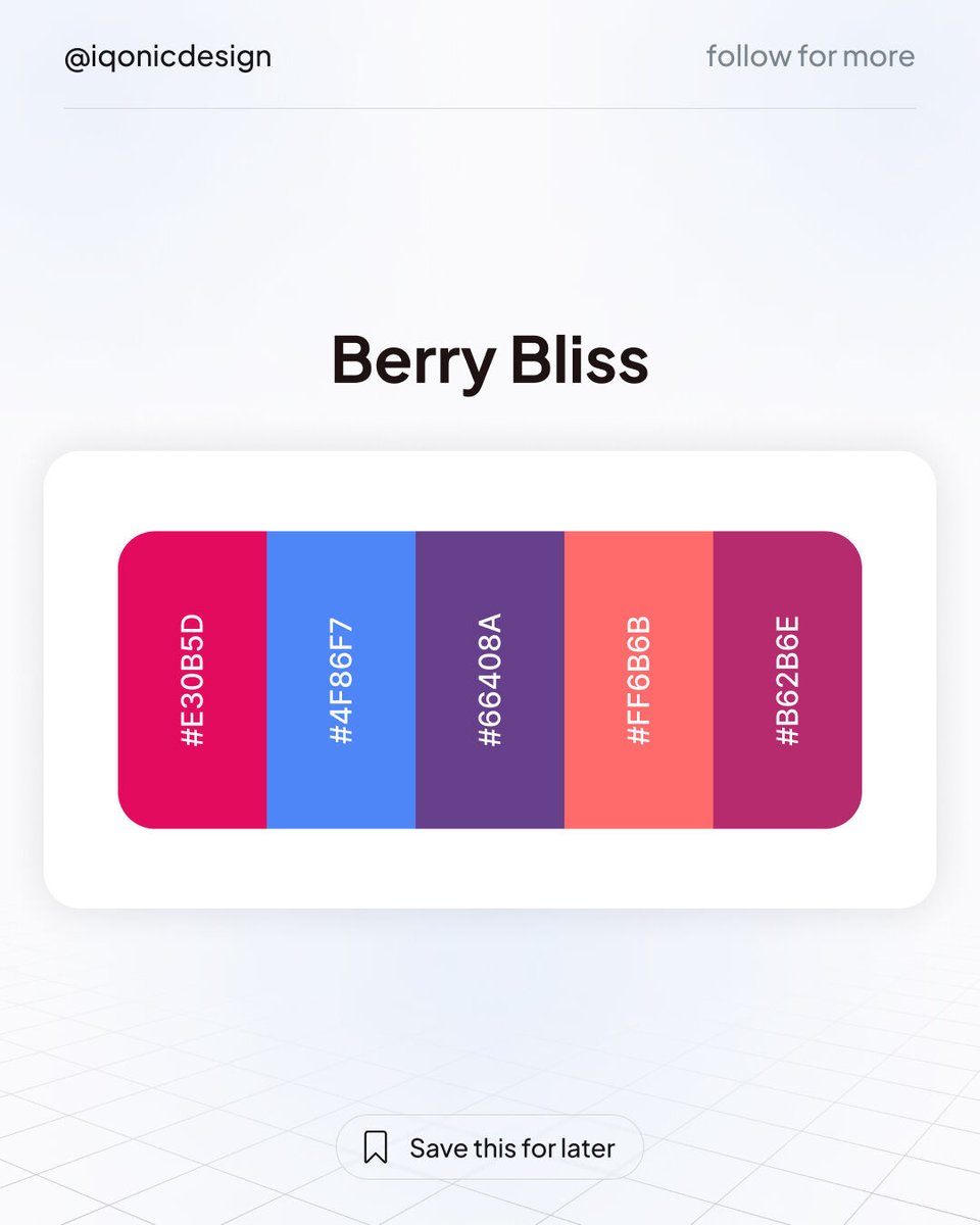 PeterROCK_'s tweet photo. From berry bliss to minty fresh, these food-inspired color palettes serve as the perfect backdrop for your next project. Let nature's delicious hues inspire your creativity and bring a fresh flavor to your designs! 🎨✨ #colorpalletes #ColorPaletteInspiration #ui #ux #uiux #uides https://t.co/b6sdH5SkSD
