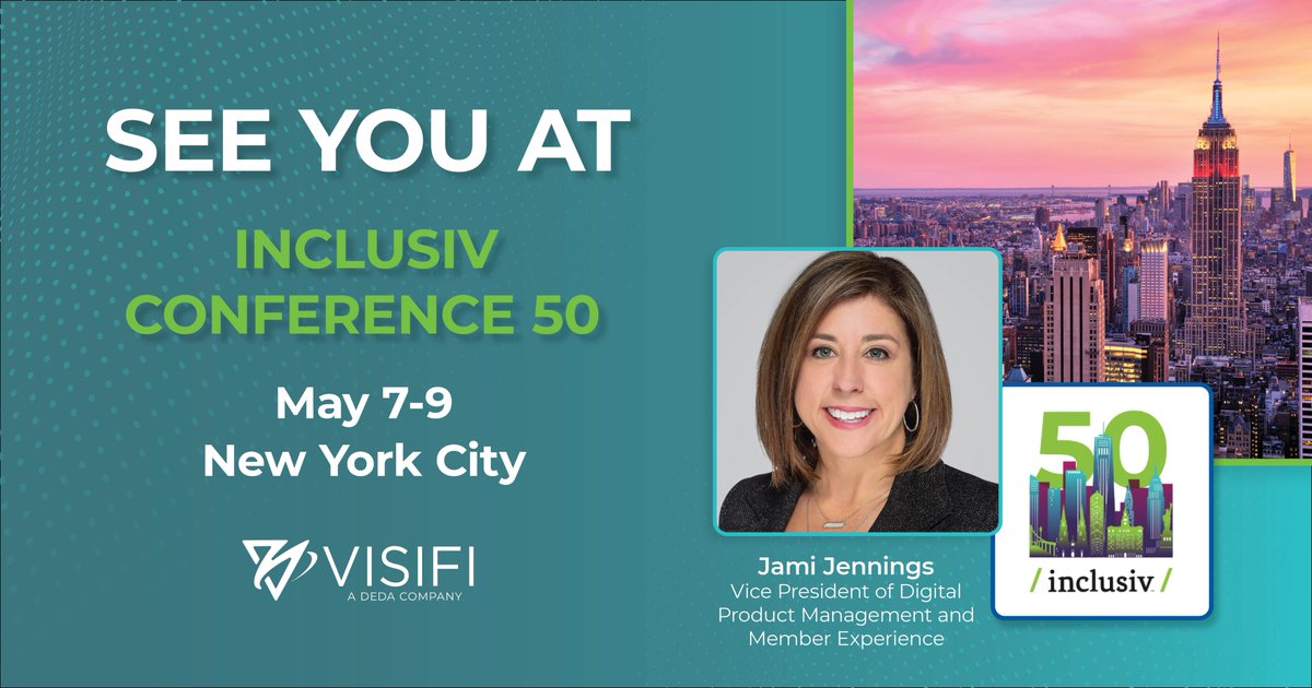 We're counting down the days until Inclusiv Conference 50. VisiFI's VP of Digital Product Management and Digital Experience, Jami Jennings, will present “Experience is Everything" at the MDI and Cooperative Summit at 10:35am on Tuesday, May 7th.