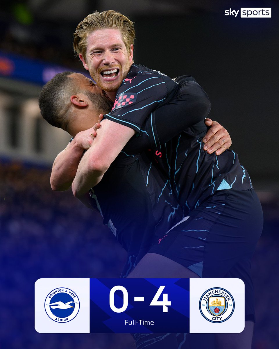 Man City put FOUR past Brighton to keep the pressure on Arsenal 👀