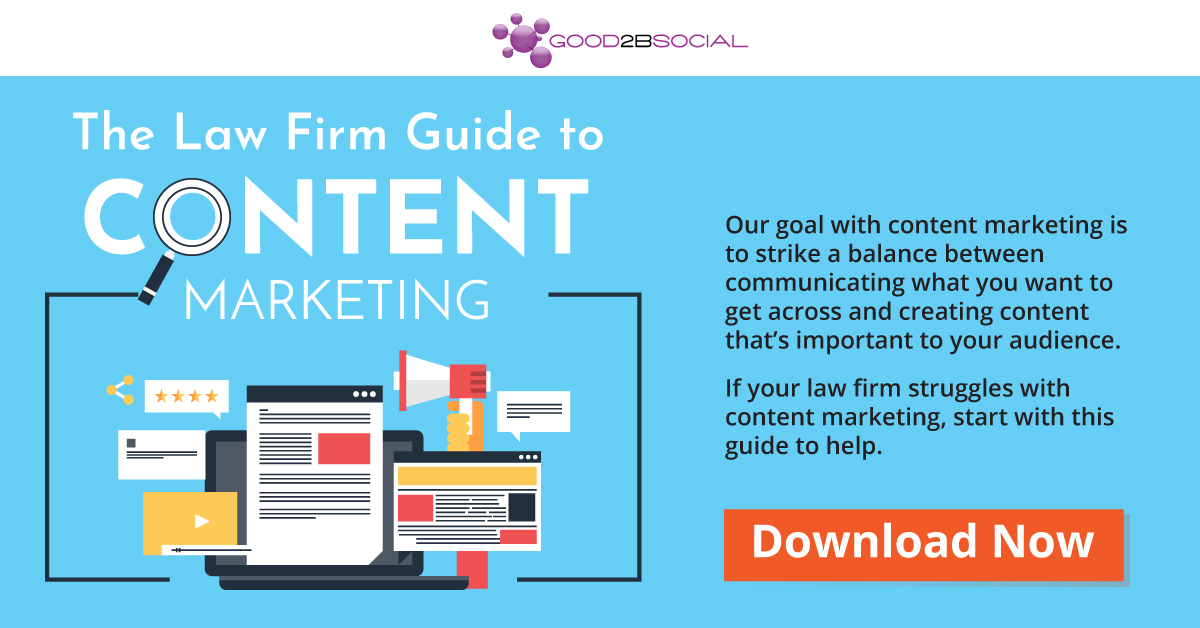 What is the goal of content marketing? The goal of content marketing is to strike a balance between communicating clearly and creating content that’s important to your audience. Click the link to learn more. hubs.li/Q02ttwsH0 #LawyerLife #LawyerUp