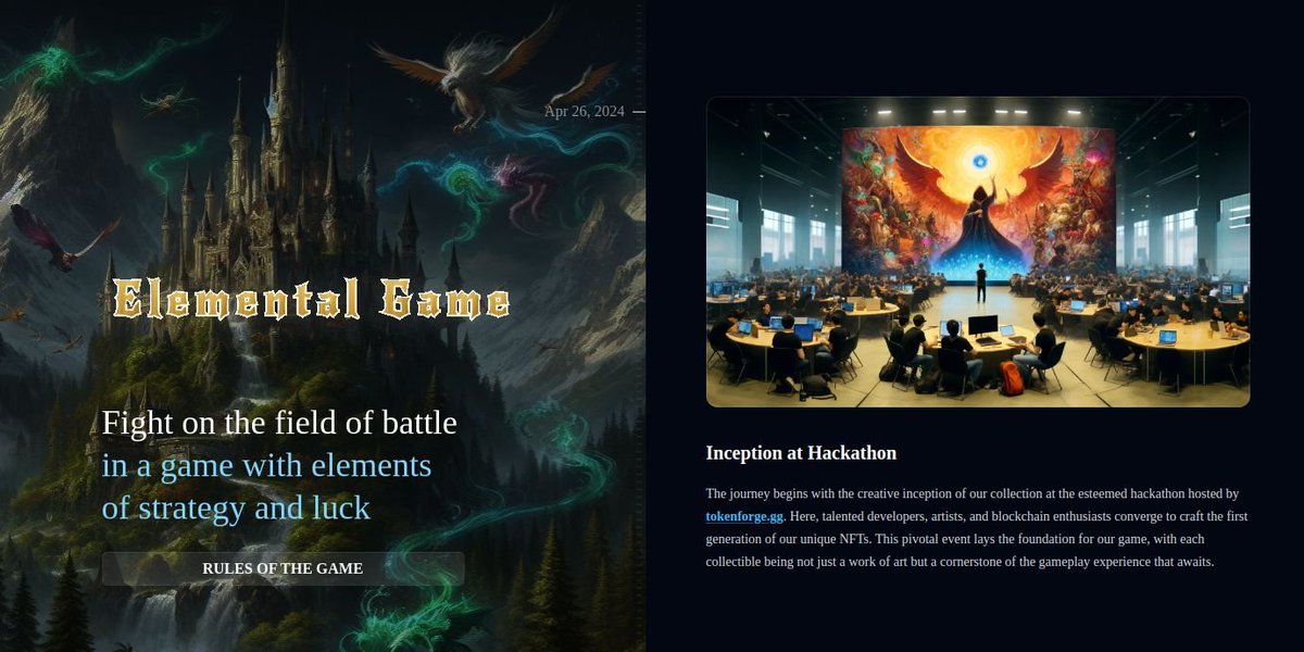 ever_guild_net's tweet image. At the hackathon we implemented the concept of a game on the blockchain, it would be great to receive feedback elemgame.github.io