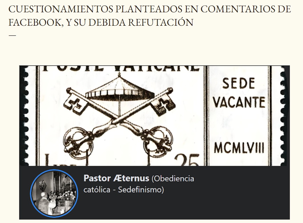 CUESTIONAMIENTO 28: facebook.com/photo?fbid=400… 
#sedefinismo #sedevacante #sedevacantist #sedevacantismo #fsspx #tradicioncatolica #tradicionalismocatolico #CatholicTwitter #Catholic #CatholicX #Catolico #CatholicChurch #IglesiaCatolica #IgrejaCatolica