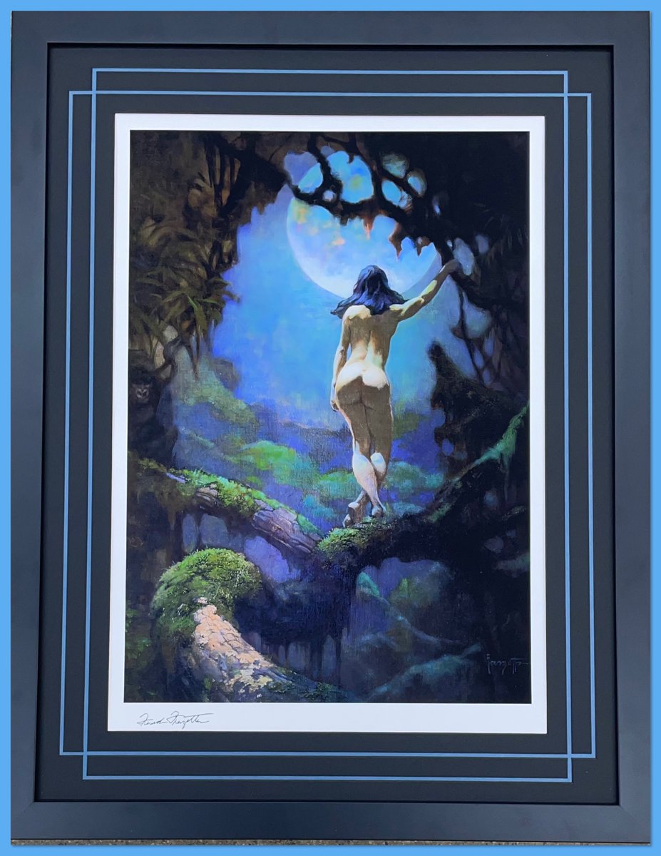 PJFAINC's tweet photo. Parker Jordan Fine Art is excited to share one of Sideshow latest release titled Moon's Rapture by Frank Frazetta. #parkerjordanfineart #framer #customframeshop #parkerjordanpublishing #giclee #gicleeprinting #sideshow #showcollectibles #frankfrazetta #frankfrazettaart https://t.co/NhGTYTmVfz